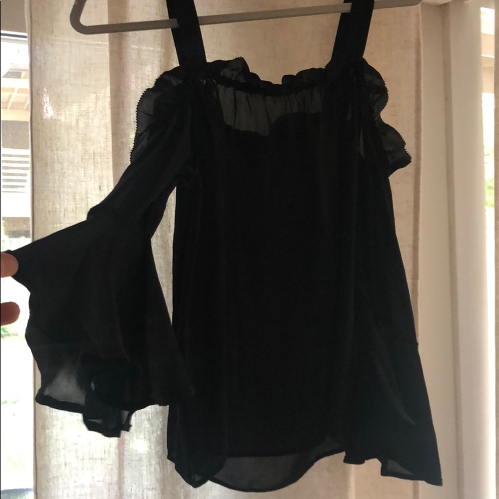 Jcrew size 10 off the shoulder 100%silk shirt